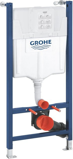 Grohe Solido 2-in-1-Set für wandmontiertes WC mit Spülstromdrossel und Schalldämmung in Weiß und Blau, Bauhöhe: 113 cm - Bild 1