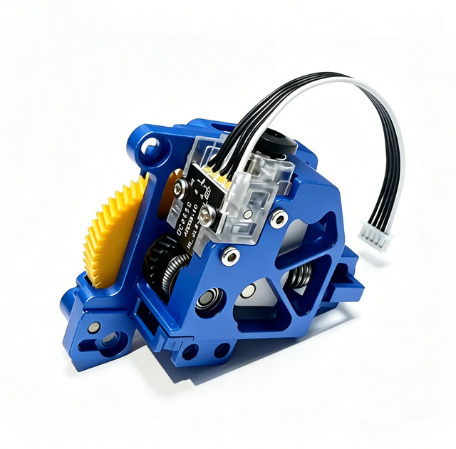 Bambu Lab Upgrade CNC-Metall-Extruder-Einheit aus gehärtetem Stahl für P1S P1P und X1 Serie in Blau - Bild 1