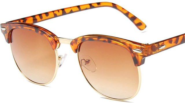 Yiran bag Sonnenbrille, halbrandlos, Cat-Eye, polarisiert, Unisex, brown - Bild 1