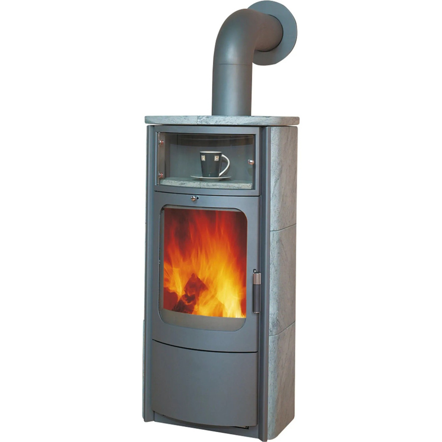 Hark Opera-B Kaminofen aus Naturstein in Steingrau mit 5 kW Leistung und Automatik - Bild 2