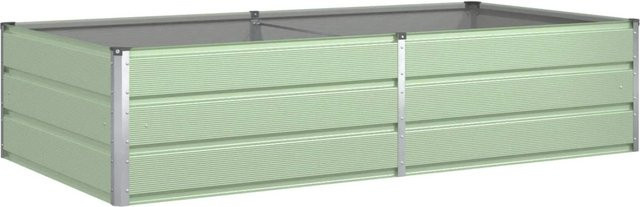 vidaXL Pflanzkübel aus verzinktem Stahl in Hellgrün, B/T/H: 195 x 100 x 45 cm - Bild 1