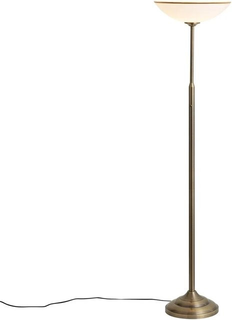 QAZQA Klassische Stehleuchte Katarina in Bronze mit weißem Opalglas - Bild 1