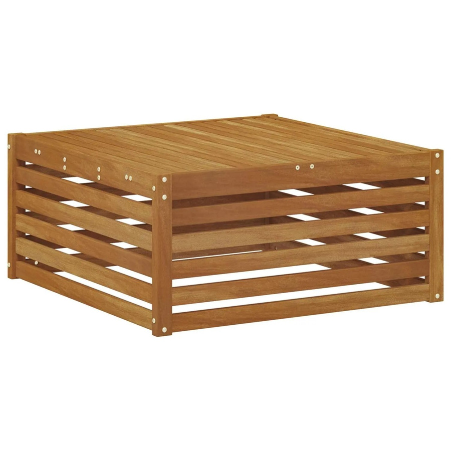 vidaXL Outdoor-Sofagarnitur 8-teilig aus Akazienholz mit Kissen in Natur und Hellgrau - Bild 2