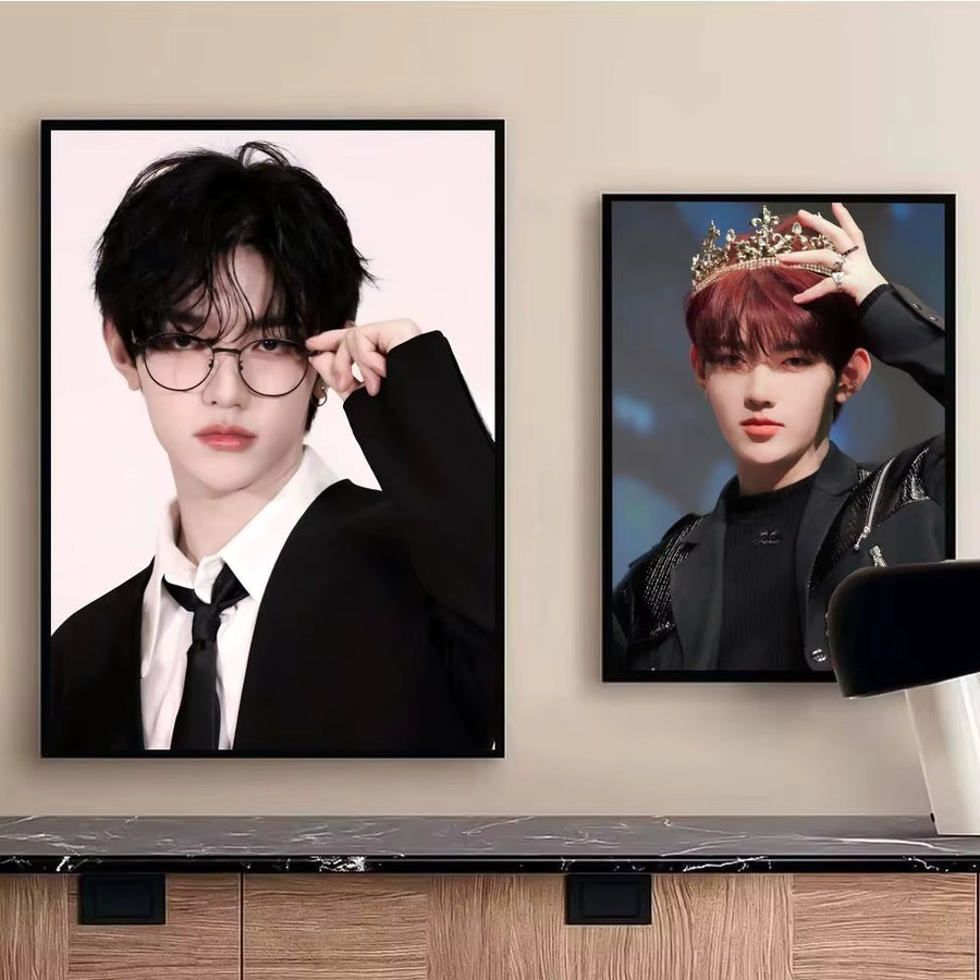 Kayou Zhang Hao Kpop-Poster, wasserfester Wandkunst-Aufkleber in Multicolor, Vintage-Raumdekoration, B: 20,0 cm, H: 20,0 cm, T: 15,0 cm - Bild 3