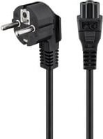 Goobay Kaltgerätekabel Notebook C5 auf Schutzkontakt-Stecker in Schwarz - Bild 1