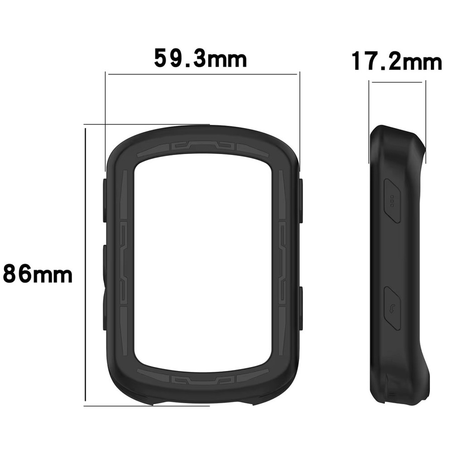 Schutzset für Garmin Edge 840 und 540 mit weißer TPU-Silikonhülle und 2 Stück gehärtetem Glas Displayschutzfolie - Bild 2