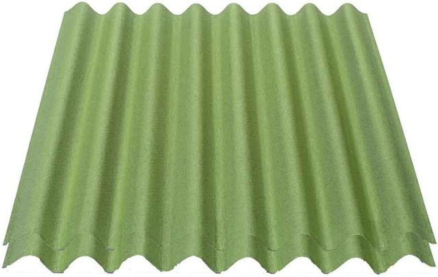 2er Pack Onduline Easyline Bitumen-Dachplatten intensiv grün B: 76 cm, T: 100 cm, H: 0,26 cm mit Profil 95/38 - Bild 1