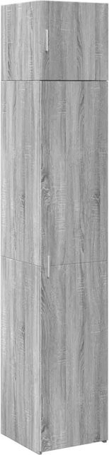 vidaXL Hochschrank Schmal Grau Sonoma mit Türen und Schubladen, B/T/H: 40 x 42,5 x 225 cm - Bild 1