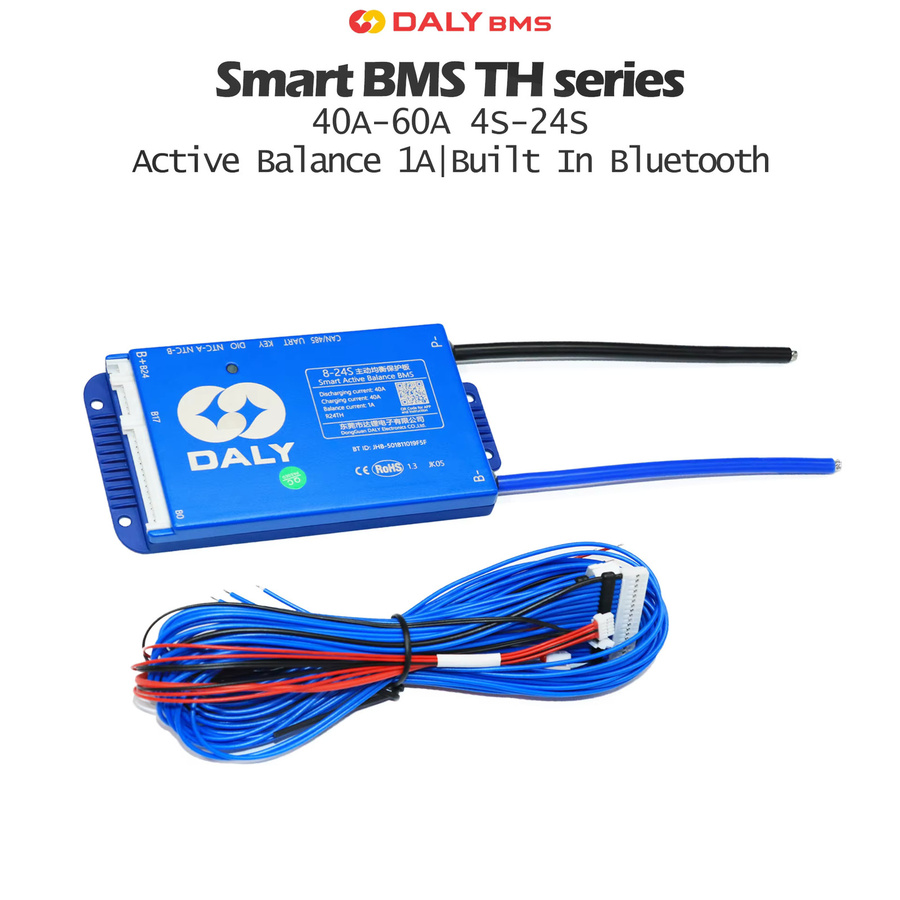 DALY Smart BMS Batteriemanagementsystem mit Bluetooth und WiFi für LiFePO4 Li-Ionen LTO in Blau - Bild 2