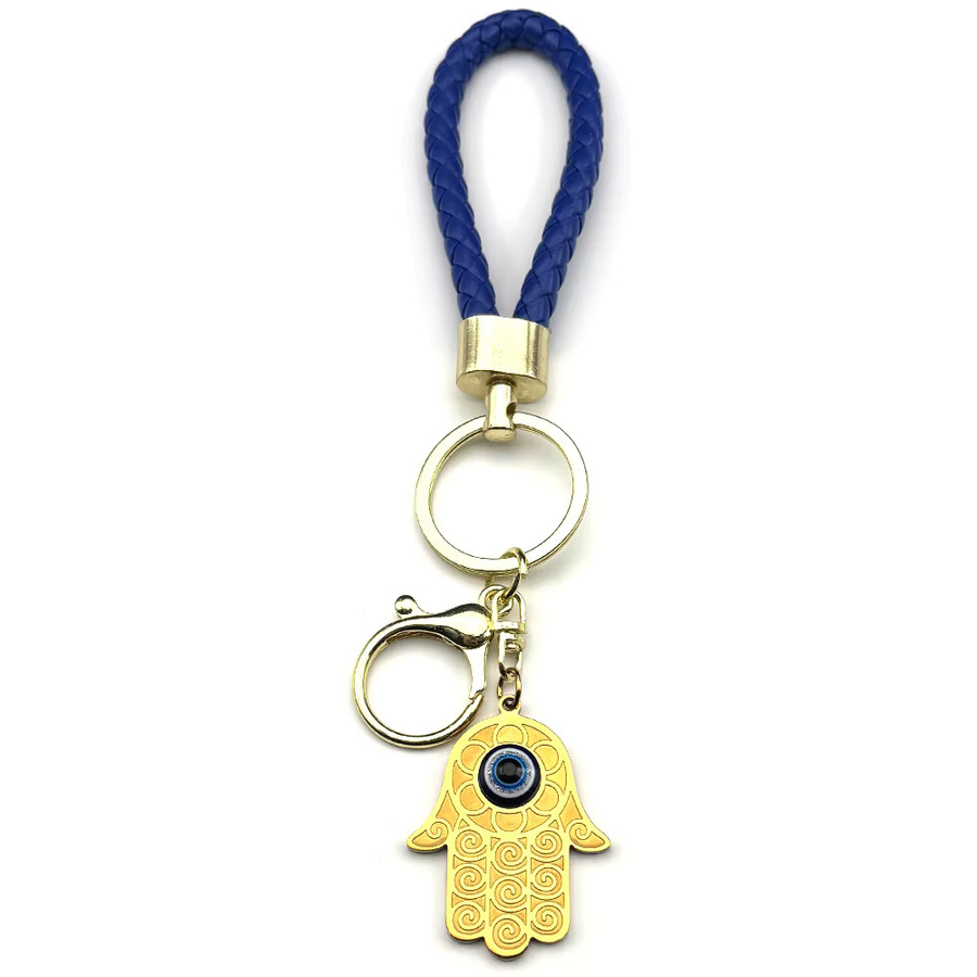 AFAWA Schlüsselanhänger, PU-Leder, Edelstahl, Goldfarben, Unisex - Bild 2