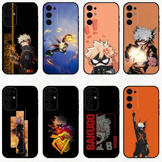 K-Katsuki Bakugo Hero A-Academia Handyhülle für Samsung Galaxy S25 S24 S23 S22 S21 S20 Plus FE Lite in Schwarz - Bild 1