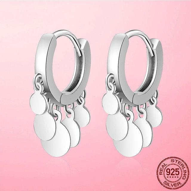 Creolen 925 Sterling Silber, Delfin, Damen - Bild 1