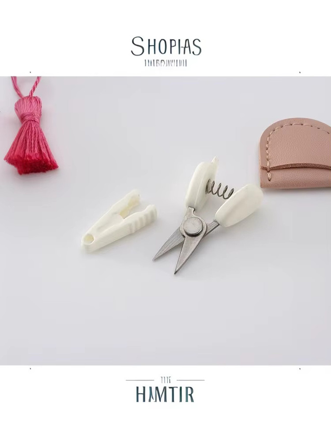 Edelstahl Mini-Kunstschere in Lila mit Schutzhülle für Häkeln, Nähen und Stickerei - Bild 3
