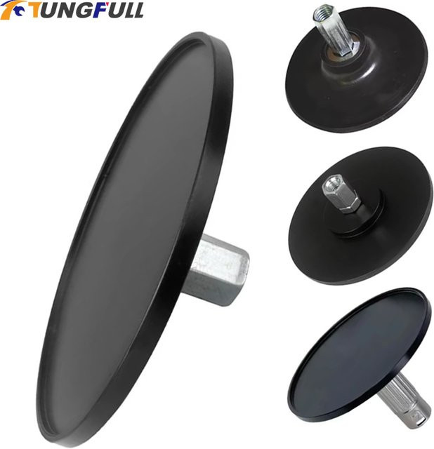 Schwarzer Saugnapf-Adapter für Teleskop-Linearantriebe mit M6, M8 und M10 Anschlüssen sowie 3XLR-Anschluss - Bild 1