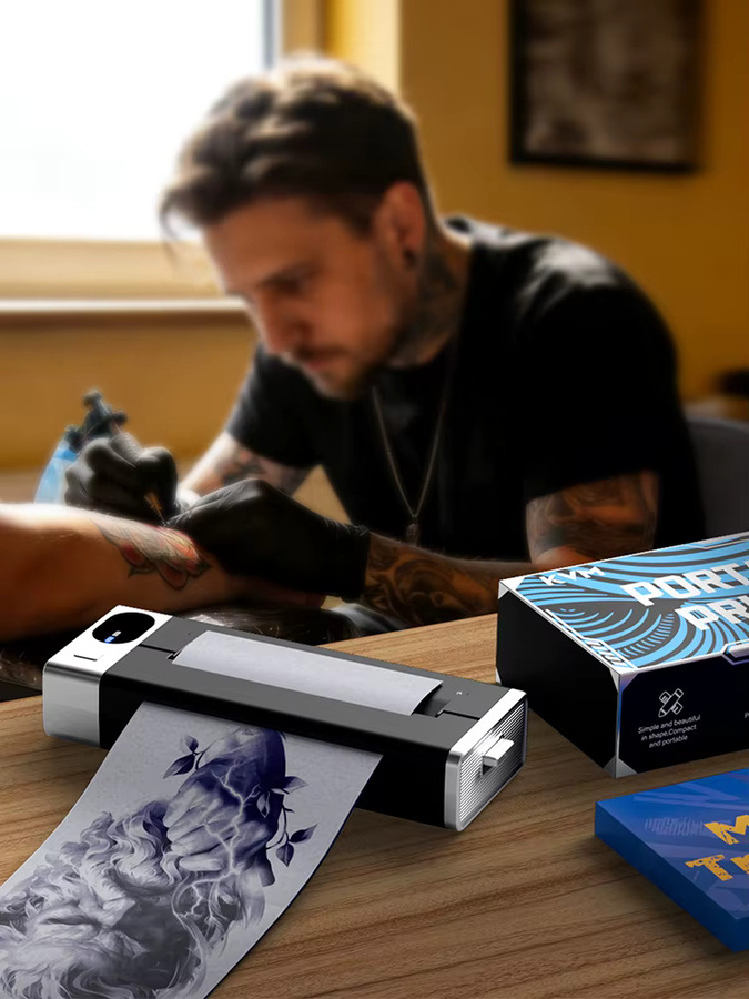KVM Tragbarer Tattoo-Schablonendrucker, Bluetooth, 1500mAh - Bild 7