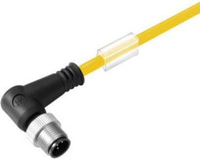 Weidmüller Sensor-Aktor-Steckverbinder M12 Stecker gewinkelt gelb, 5-polig, Kabellänge: 3,00 m - Bild 1