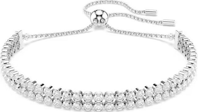 Swarovski Armband, Rhodiniert, Edelstahl, Weiß, Kristall, Damen - Bild 1