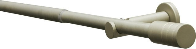 Gardinia Gardinenstangen-Set Zylinder 1-Lauf in Champagner/Beige aus Metall für die Wandmontage Ø 16/19 mm, Länge: 190 - 340 cm - Bild 1