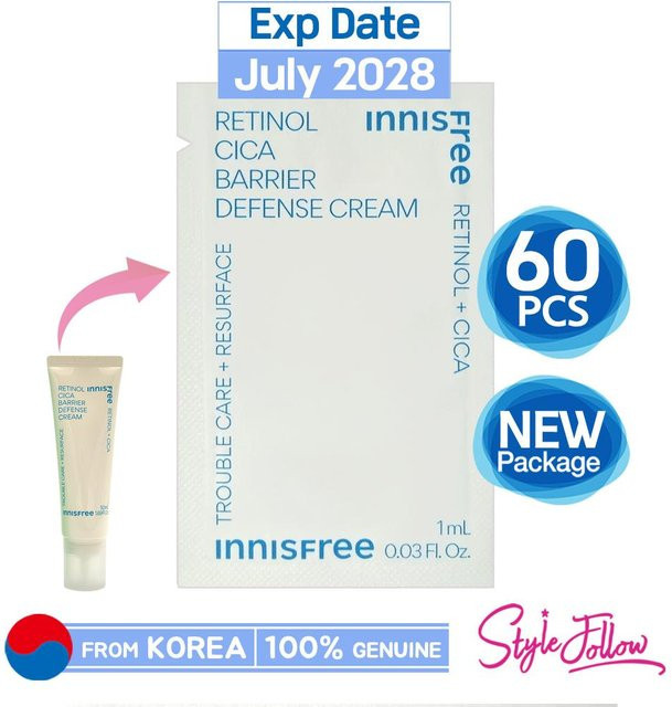 INNISFREE Retinol Cica Barrier Defense Creme, 60 ml, Empfindliche Haut - Bild 1
