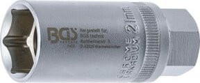 BGS Zündkerzen-Einsatz 2403 mit Haltefeder, SW 21 mm, Innenvierkant 12,5 mm (1/2 Zoll), Farbe: Silber - Bild 1