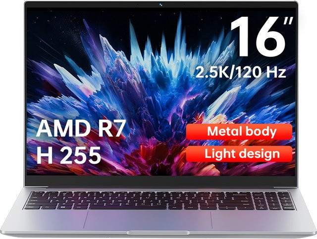 Firebat U6C Gaming-Laptop mit 16 Zoll 2K 120 Hz Display, AMD Ryzen 7, 32 GB RAM, 1 TB SSD, Windows 11, Silber - Bild 1