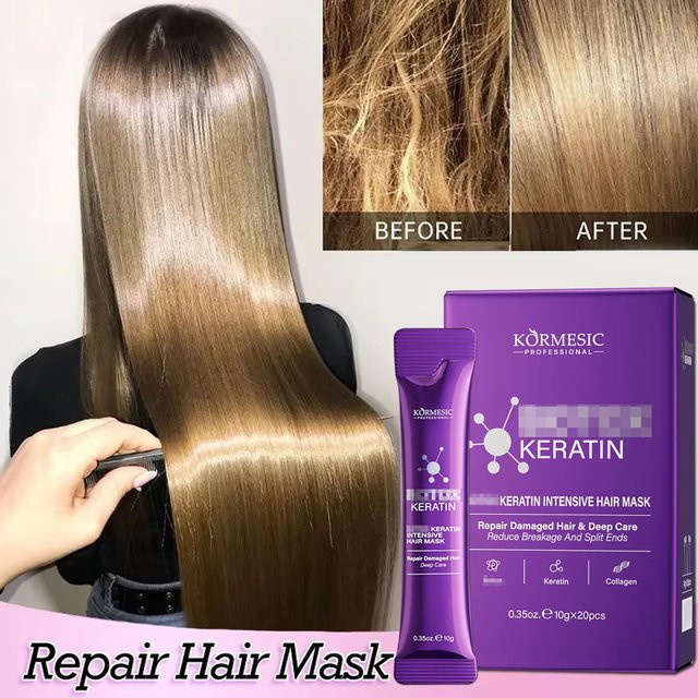 Keratin Haarmaske für strapaziertes Haar, Unisex - Bild 1