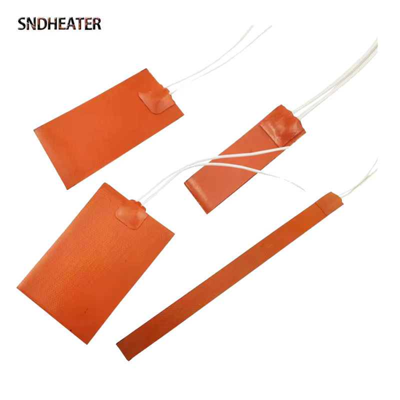 SNDHEATER Silikon-Heizplatte Elektroheizelement-Pad mit Klebstoff für 3D-Drucktafel, Farbe: Orange, B/T: 50 x 50 mm oder 100 x 50 mm - Bild 2