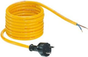 GIFAS ELECTRIC Leuchtflex Geräteanschlußleitung 2x1qmm, Farbe: Gelb/Schwarz, Länge: 5 m - Bild 1