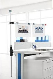 Planhalter Tisch aus Aluminium in Lichtgrau - Bild 1