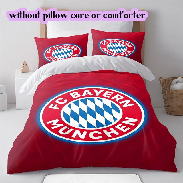 Lalilata Home FC Bayern München Bettwäsche Set mit Bettbezug und 2 Kissenbezügen in Rot, B/H: 220 x 240 cm - Bild 1