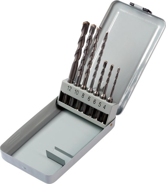 LUX-TOOLS Betonbohrer-Set SDS-Plus 7-teilig mit Carbide-Spitze aus Stahl - Bild 1