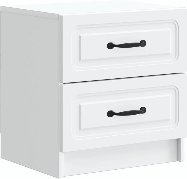 vidaXL Nachttisch in Weiß im Vintage-Design aus Holzwerkstoff, B/T/H: 43 x 34,5 x 44,5 cm - Bild 1