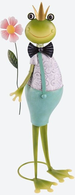NKD Deko-Frosch aus Metall in Grün, B/T/H: 49 x 16 x 17,5 cm - Bild 1