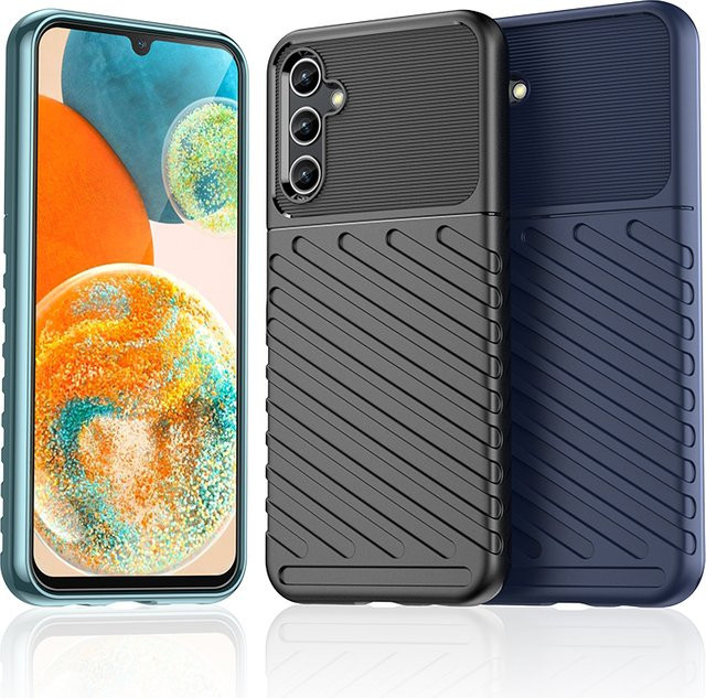 Stoßfeste Silikon-Handyhülle für Samsung Galaxy A14 5G, A14 4G, Jump3 und M44 5G in Schwarz - Bild 1