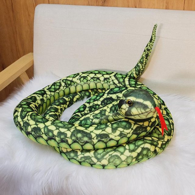 Yiran Health & Beauty Riesenschlangen Plüschtier, Goldener Python, Stofftier - Bild 1