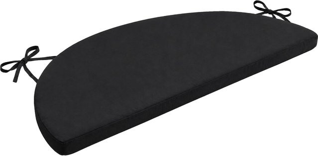 CLP Sitzkissen Rosie in halbrunder Form, Schwarz, B: 115 cm, T: 57 cm, Höhe: 5 cm - Bild 1
