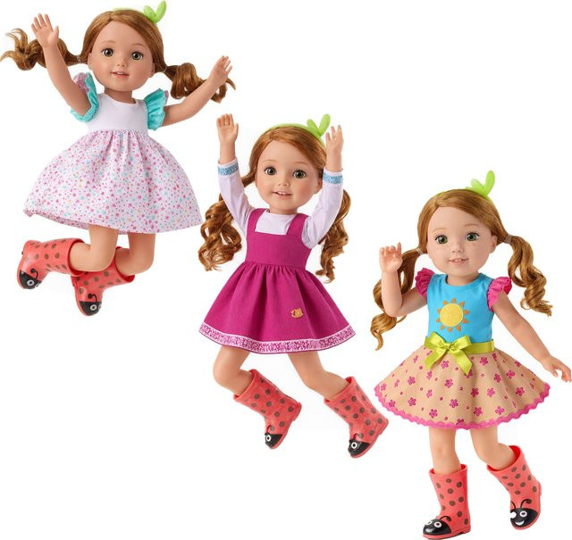 Paola Reina Puppenzubehör, bedrucktes Kleid, Badeanzug, Strümpfe - Bild 1