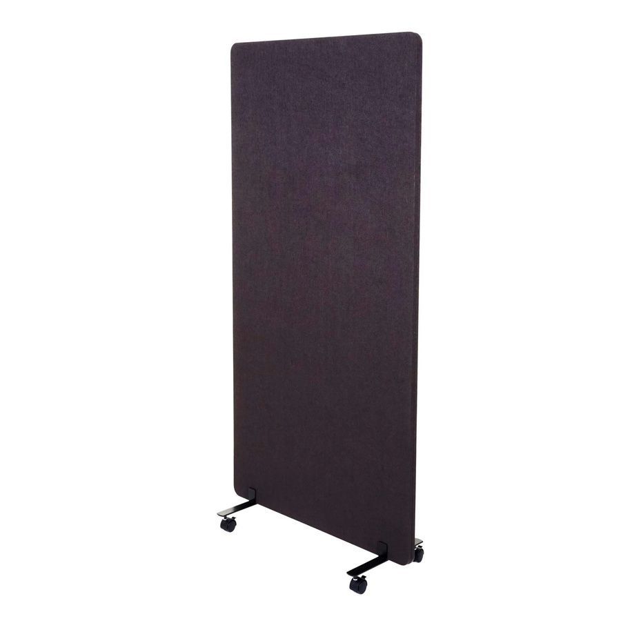 PROREGAL Akustik-Trennwand Rollbar als Sichtschutz und Pinnwand in Braun-Grau, B/T/H: 167 x 80 x 39 cm - Bild 2