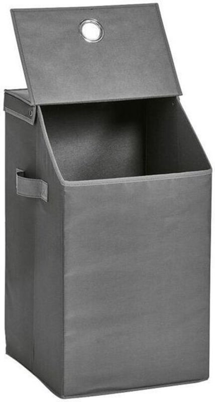 Zeller Wäschesammler aus Polyester in Anthrazit mit Griffen und klappbarer Funktion, B/H/T: 34 x 60 x 34 cm - Bild 4