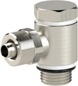 Riegler Winkel-Schwenkverschraubung mit O-Ring aus Messing in Silber, G 1/8 a. für Schlauch 10/8 - Bild 1