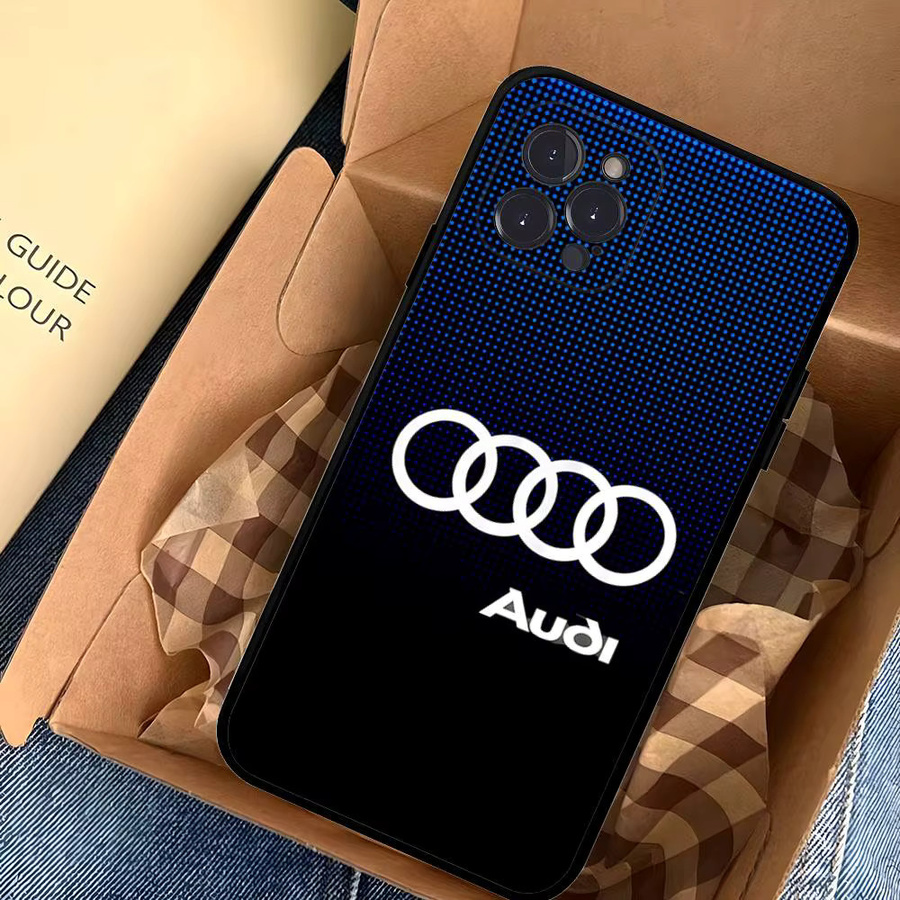 A-Audis Logo Handyhülle für iPhone 16 15 17 14 13 12 11 Pro Max Plus, Farbe: Schwarz - Bild 4