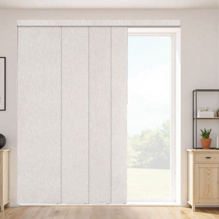 VEVOR Verdunkelungs-Flächenvorhänge Hellgrau, ausziehbare Schiene Breite: 116 cm bis 218 cm, Höhe: 243 cm, Panel Track Blinds für Schiebetüren und Terrassentüren