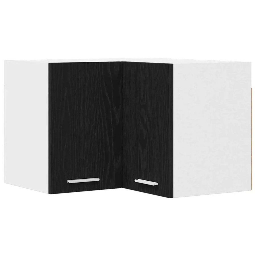 vidaXL Hängeschrank Riga Küchenschrank in Schwarzer Eiche und Weiß, B/H/T: 57 x 57 x 40 cm - Bild 2