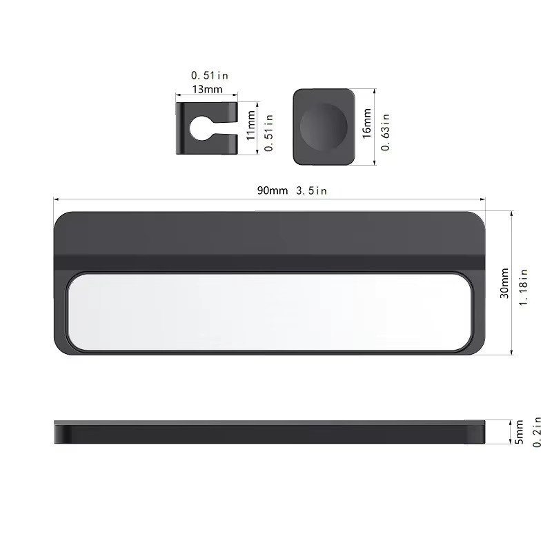 Magnetischer Kabelorganisator mit verstellbaren Kabelclips und Pad für das Unter-Schreibtisch-Kabelmanagement in Schwarz - Bild 3