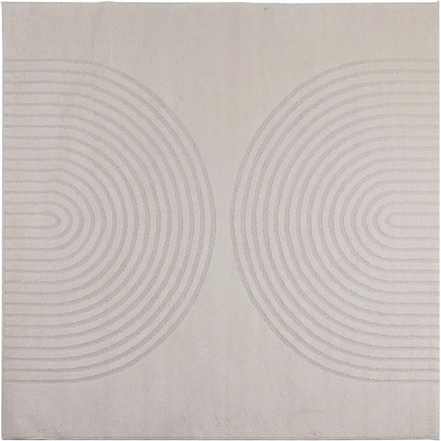 vidaXL Bereichsteppich GALATI quadratisch in Beige, B/B: 120 x 120 cm - Bild 1