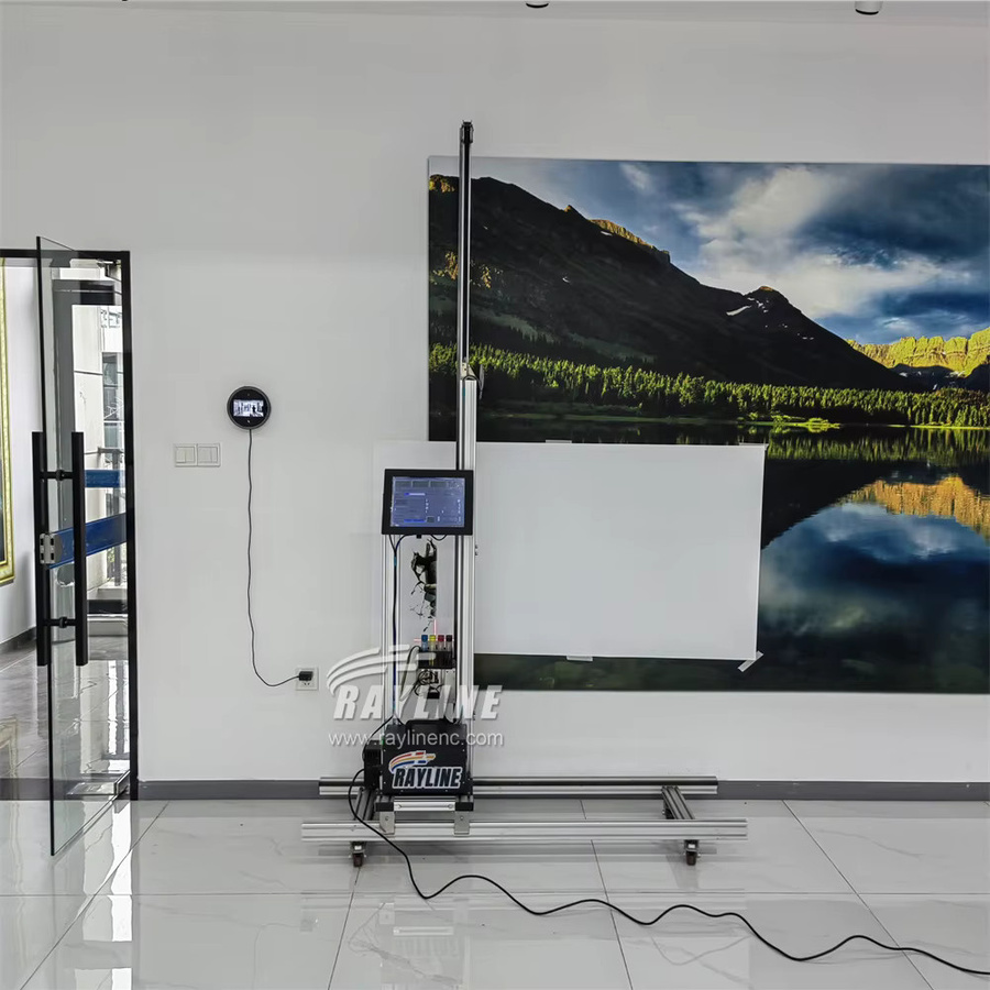 Rayline AI 4K Wanddruckermaschine Tragbarer UV 3D Vertikal-Direktdrucker für Glas, Holz, PVC und Metall in Silber - Bild 5