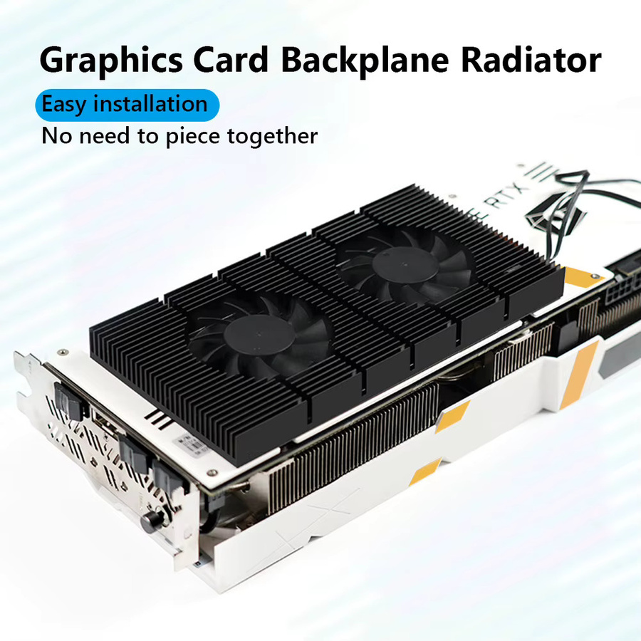 ALLOYSEED GPU-Rückplattenkühler für RTX 3090 3080 3070 Serie in Schwarz mit PWM-Speicherkühler für VRAM - Bild 2