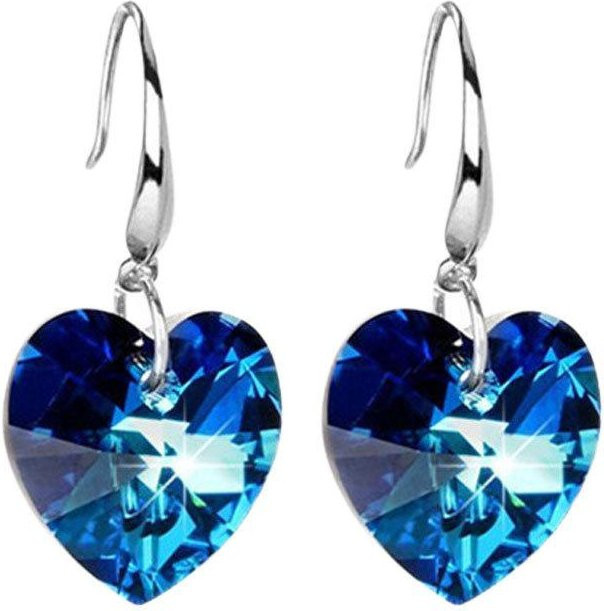 Lucky Star Jewelry Ohrhaken Ohrringe, Blau, Kristall, Damen - Bild 1