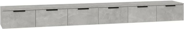 vidaXL Wandschränke Set aus Holzwerkstoff, 2 Stück, Betongrau, B/T/H: 102 x 30 x 20 cm - Bild 1