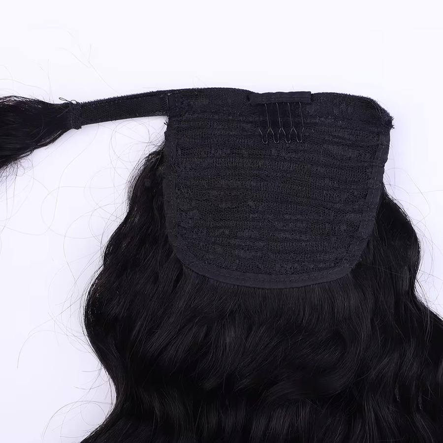 Sleek Bodywave-Echthaar-Pferdeschwanz-Haarteil zum Anklipsen, 16 Zoll, Damen - Bild 4